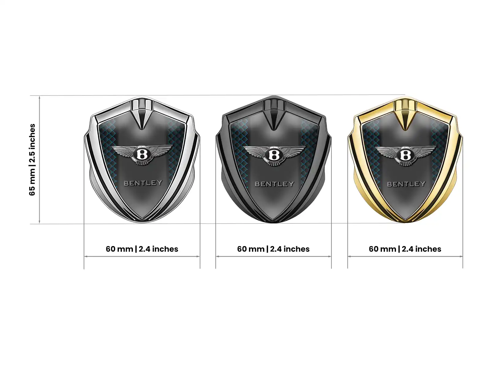 Bentley Metallico Emblema Badge Disegno High-End Look Drift